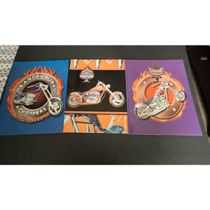 Orange County Choppers 3 prong Folders w/Pockets set of 3
